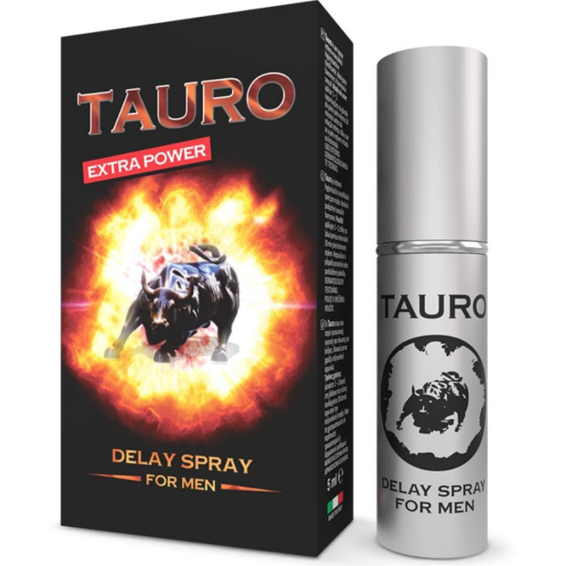 Lubrifiant Retardant de l'Éjaculation Tauro extra power delay spray pour hommes 5 ml 