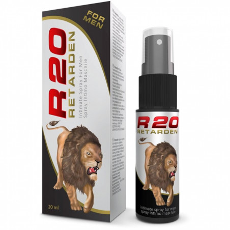Lubricante potenciador R20 spray retardante efecto frío para hombre 20 ml