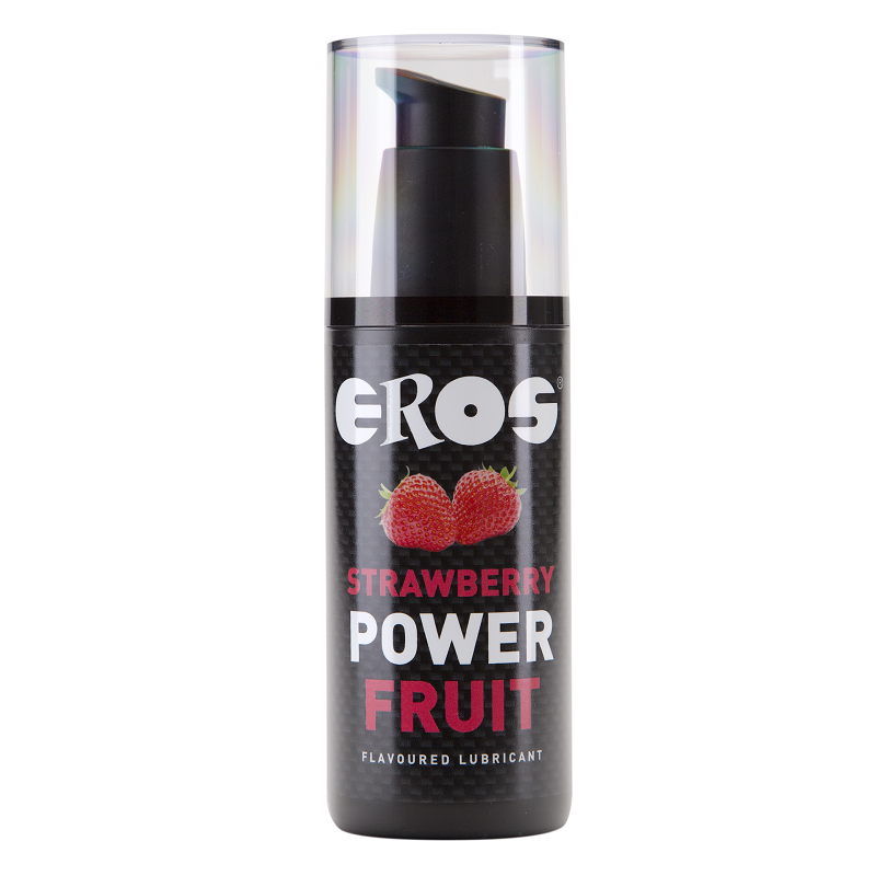 Lubrifiant Comestible Eros strawberry power fruit lubrifiant arôme 125 ml 