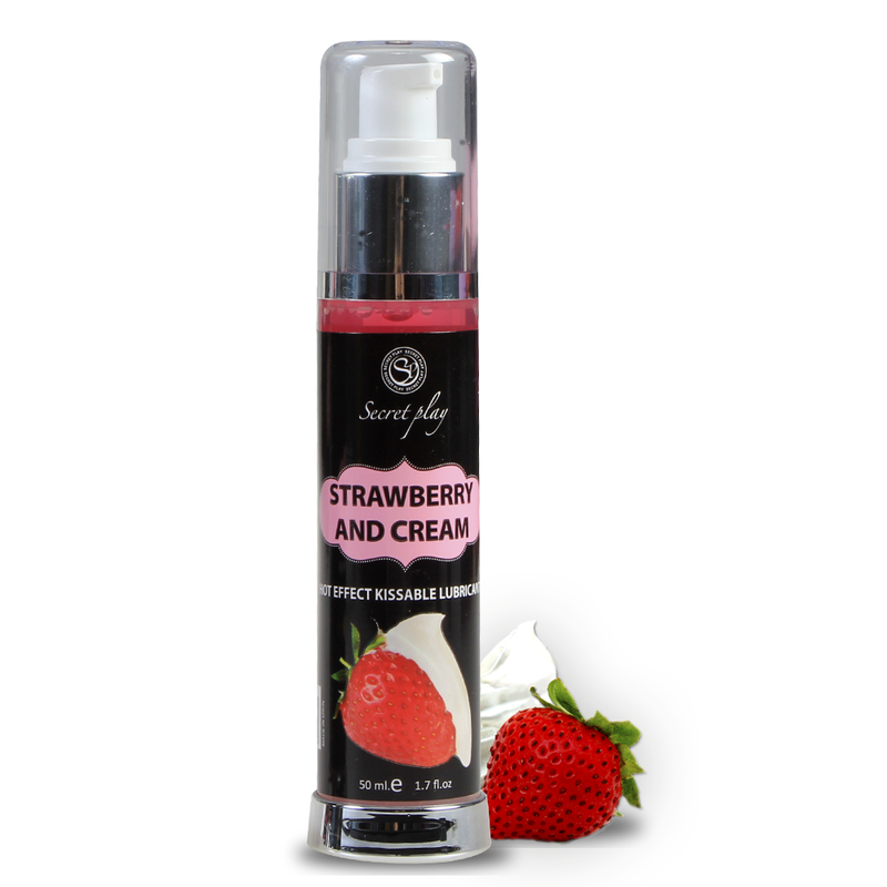 Gel comestible secretplay fraises et crème 2-1 effet de chaleur 50mlLubrifiant Intime Comestible