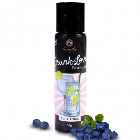 Gel comestible 60 ml secretplay drunk in love gine tonicLubricante Íntimo Comestible