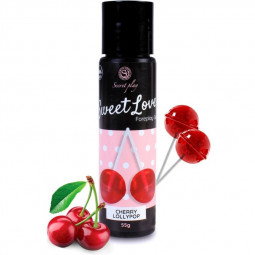 Gel comestível 60 cc de gel de chupa-chupa-chupa de amor doce de cerejaLubrificante íntimo comestível