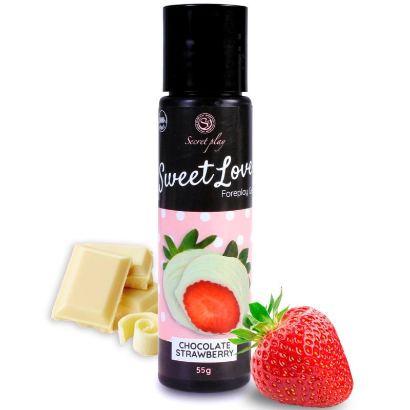 Secretplay gel commestibile fragola e cioccolato bianco 60 ml
Lubrificante intimo commestibile