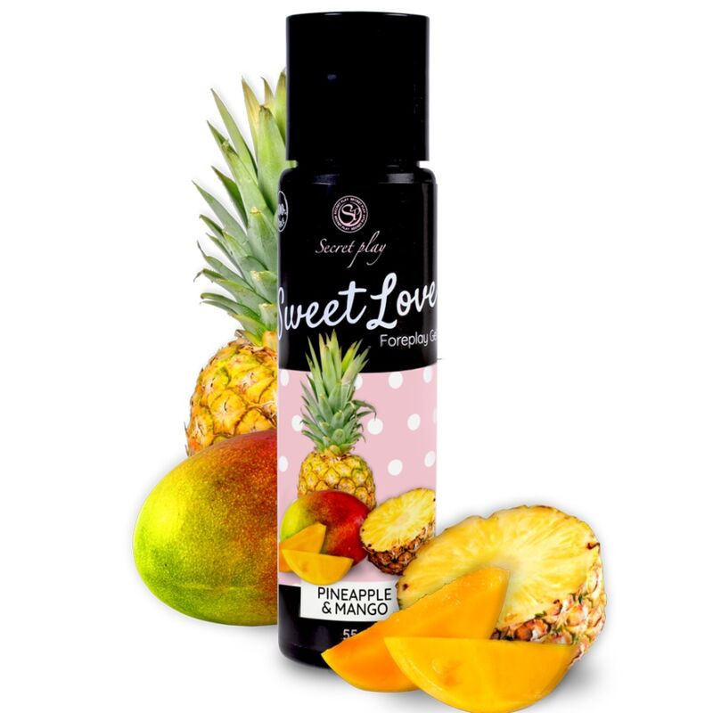 Huile de massage comestible 60 ml secretplay mangue & ananas - delicious love