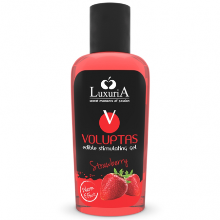 Gel de masaje Comestible Luxuria Voluptas Fraise de 100 mlAceites y cremas de Masaje
