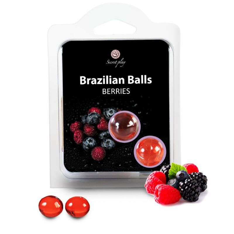 Lubrifiant booster 2 boules brésiliennes secretplay berriesLubrifiant aphrodisiaqueSECRETPLAY COSMETIC