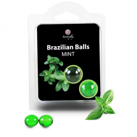 Lubrifiant booster 2 boules brésiliennes secretplay mentheLubrifiant aphrodisiaque