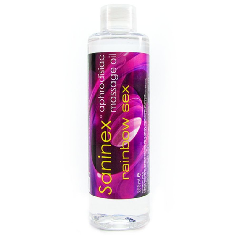 Lubrifiant aphrodisiaque Saninex huile aphrodisiaque rainbow sexe 200ml 