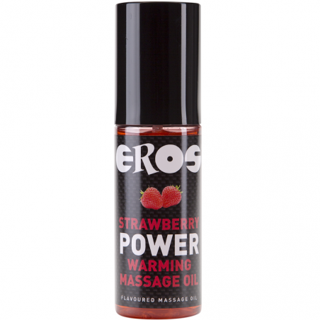 Lubrifiant booster huile de massage strawberry power par erosLubrifiant aphrodisiaque