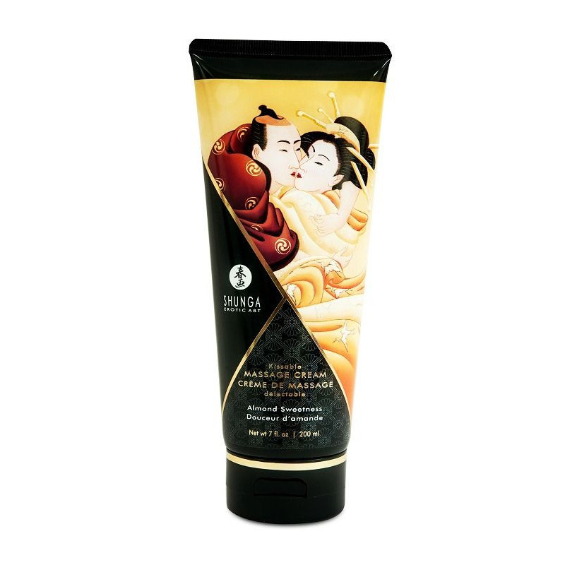 Lubrifiant aphrodisiaque Shunga massage cream kissable amand sweetness 200ml 