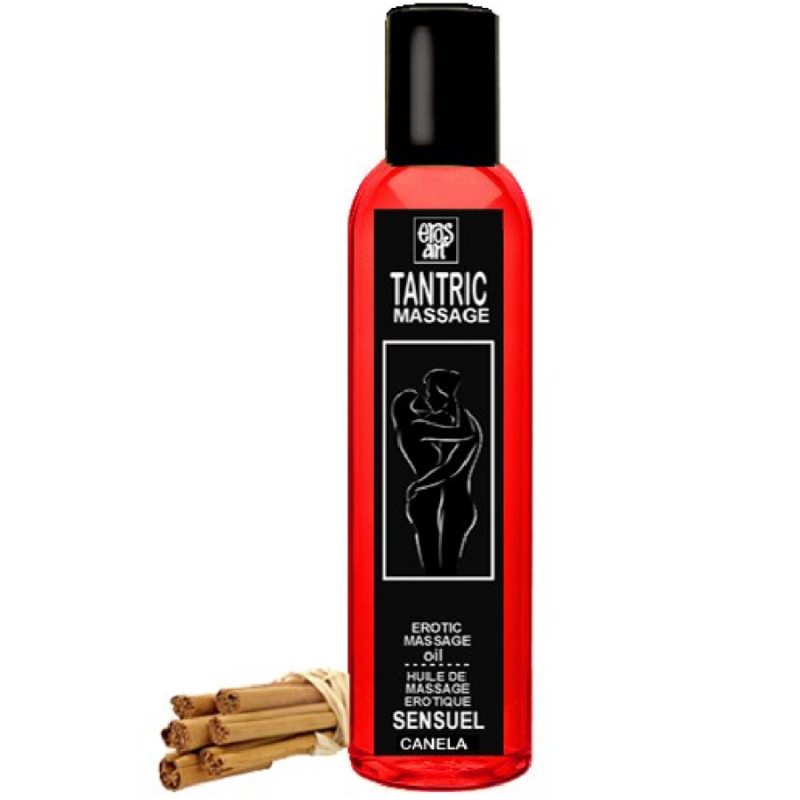 Lubrifiant aphrodisiaque Eros-art huile de massage tantrique naturelle et cannelle aphrodisiaque 200ml 