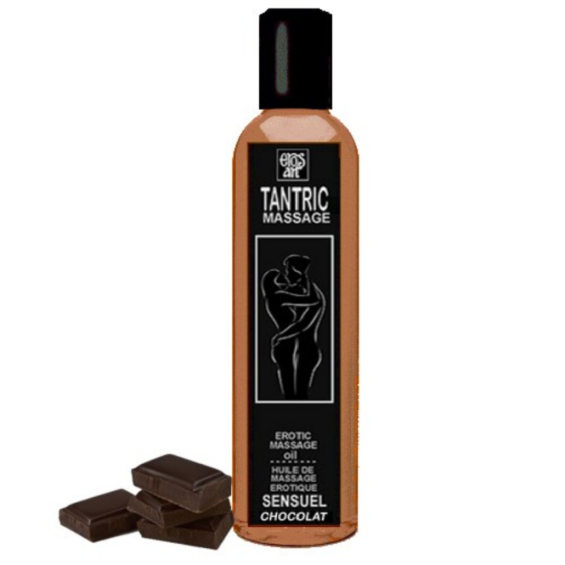 Lubrifiant aphrodisiaque Eros-art huile de massage tantrique naturelle et chocolat aphrodisiaque 100ml 