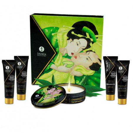 Lubrifiant booster Kit secret de geisha au thé vert exotiqueLubrifiant aphrodisiaque