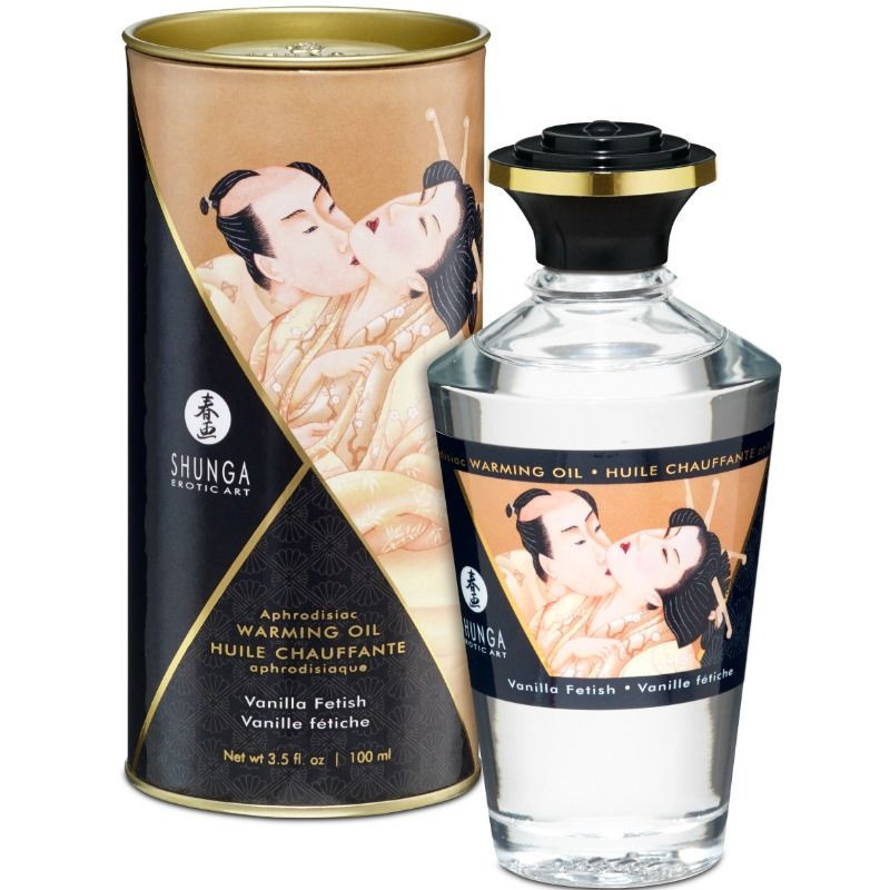 Lubrifiant aphrodisiaque Shunga aphrodisiaque huile chauffante fetish vanille 100 ml 