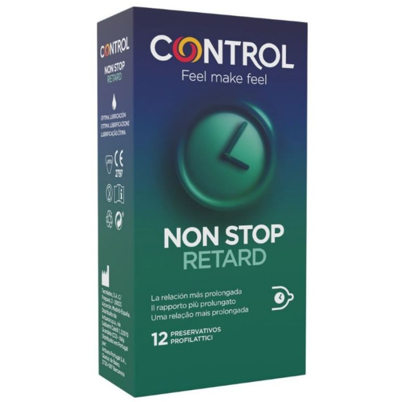Preservativos Control Non-Stop retardantes embalados em 12 unidades
Camisinha
