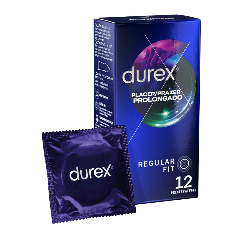 Preservativos retardantes Durex Long lasting acondicionados en 12 unidades 
