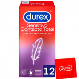 Condones Durex Sensitive Contact empaquetados en 12 unidades
 