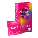 Condones Durex Dame estriados empaquetados en 12 unidades 