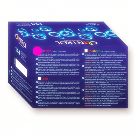 Preservativo Control Adapte Senso en paquete de 144 unidades 