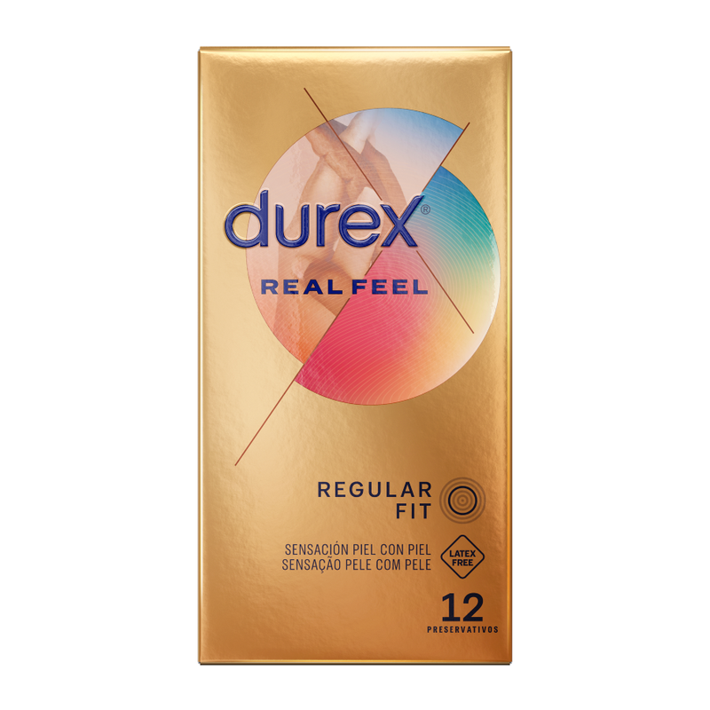 Preservativos Durex Reel Feel acondicionados en 12 unidades 