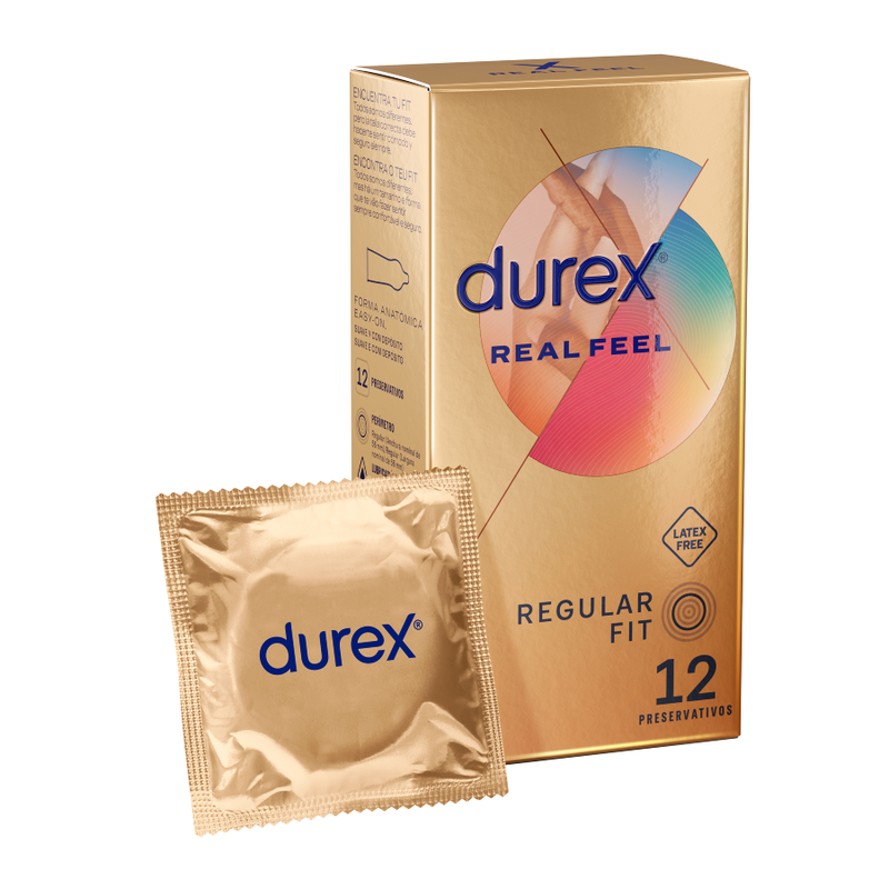 Durex Reel Feel condoms packaged in 12 units 