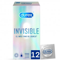 Préservatifs Durex Invisible extra fins conditionnés en 12 unités