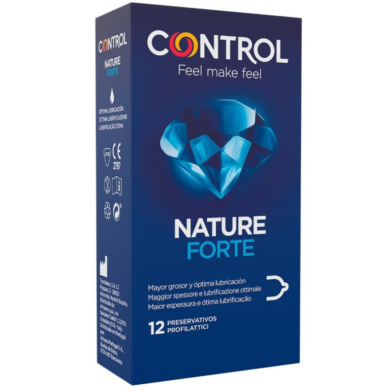 Preservativi Control Forte Nature confezionati in 12 unità
 