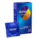 Preservativos Durex Natural acondicionados en 12 unidades 