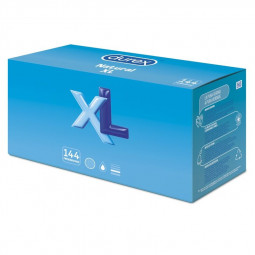 Preservativos Durex Extra Large XL embalados em 144 unidades 