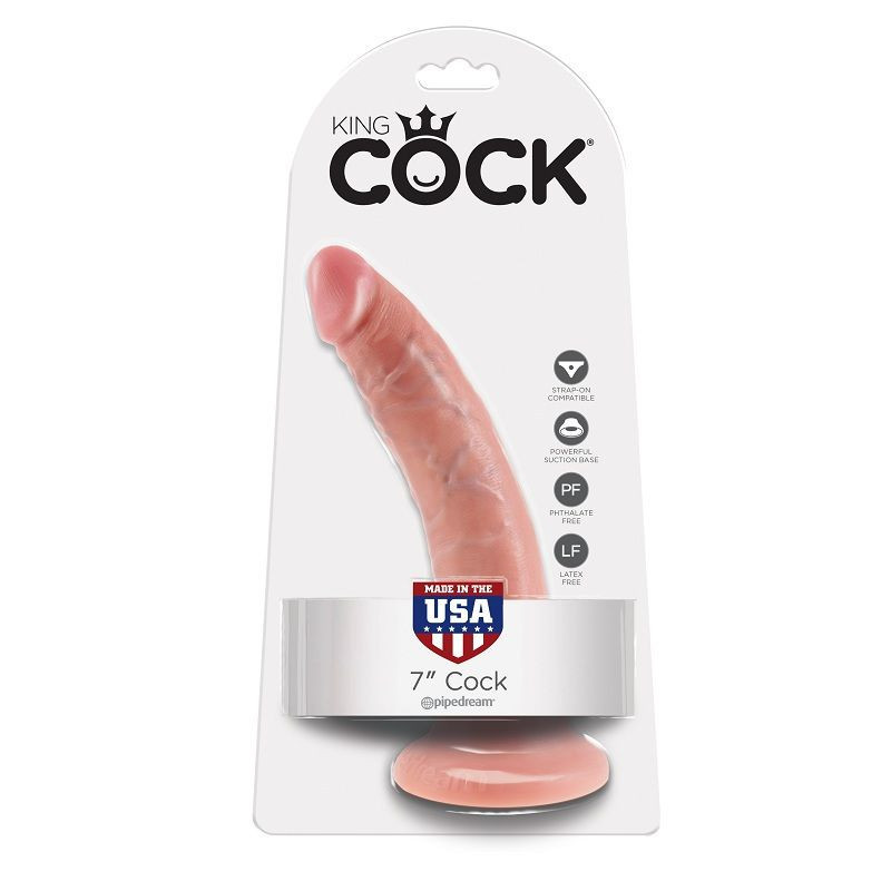 King cock 7" bite charnue 17,8 cm Couleur:Nude Largeur:199 mm Longueur:42 mm Profondeur:135 mm Rayon:UNISEXE