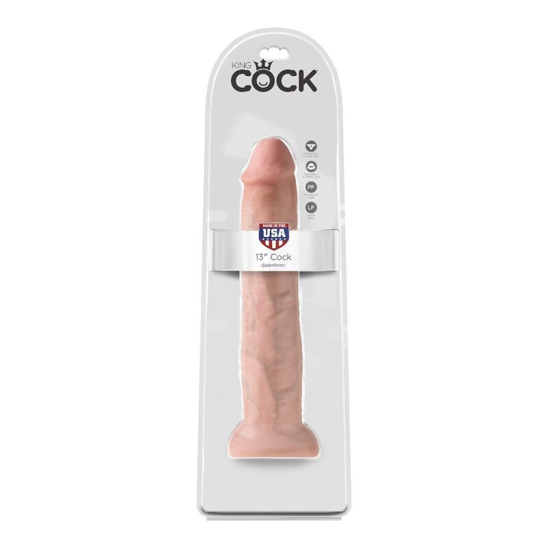 Gode ​​King Cock réaliste 33 cm Couleur:Nude Largeur:330 mm Longueur:70 mm Profondeur:218 mm Rayon:UNISEXE