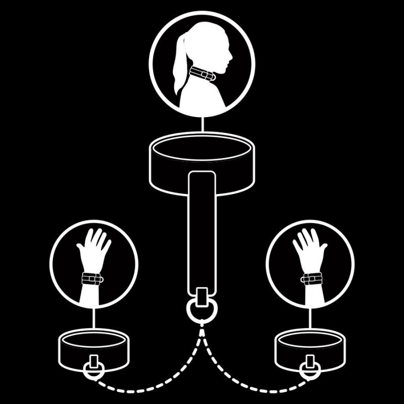 Bdsm handcuffs in vegan leather 
Erotique BDSM Handcuffs