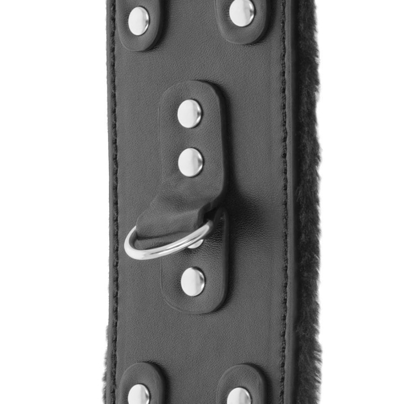 Bdsm handcuffs in black fur fetish Erotique BDSM Handcuffs