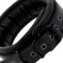 Bdsm-fesseln aus schwarzem leder und halsband
BDSM Handschellen