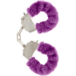 Bdsm bondage handcuffs purple fur 
Erotique BDSM Handcuffs