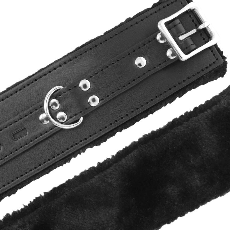Bdsm-fußfesseln aus schwarzem premium-pelz
BDSM Handschellen