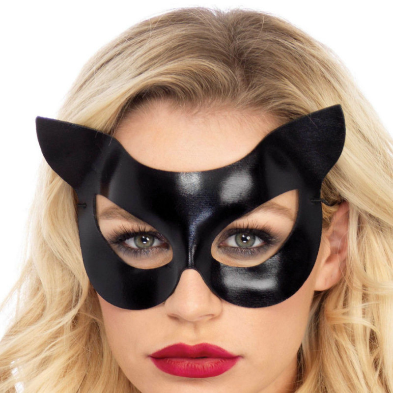 Bdsm vinyl feline mask 
Erotic BDSM Masks