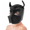 Bdsm mask black neoprene hood 
 