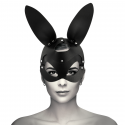 Máscara bdsm orelhas de coelho em pele falsa
 