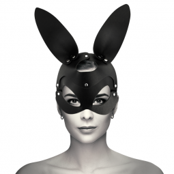 Masque bdsm oreilles de lapin en faux cuir 