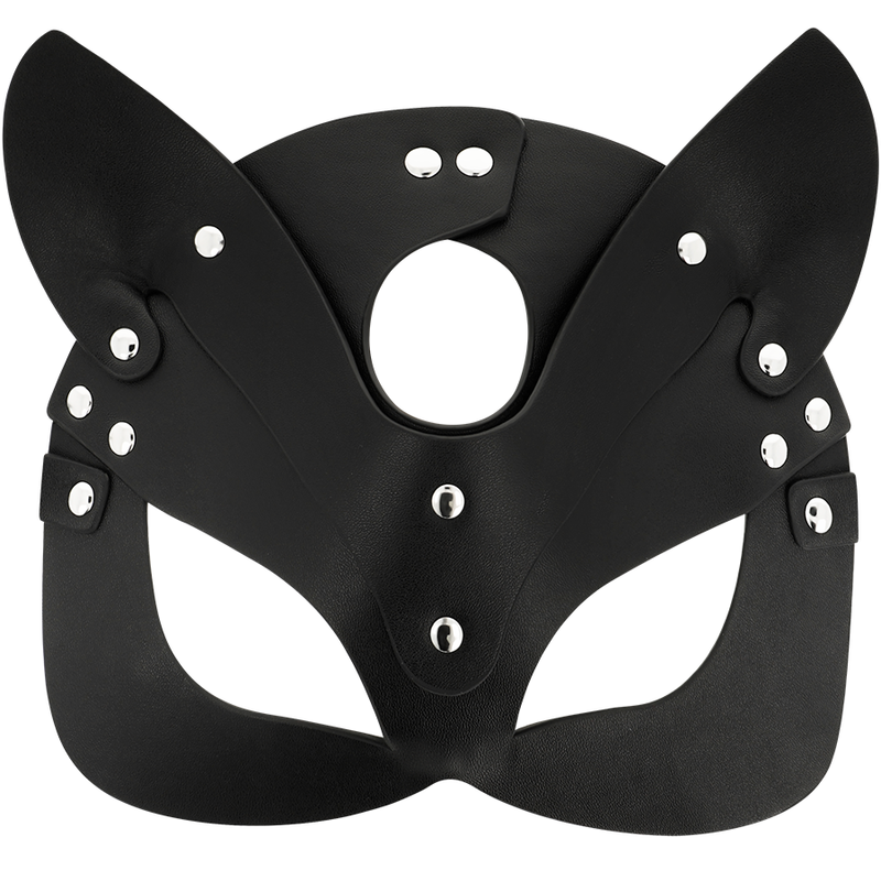 Bdsm mask cat ears in vegan leather
 