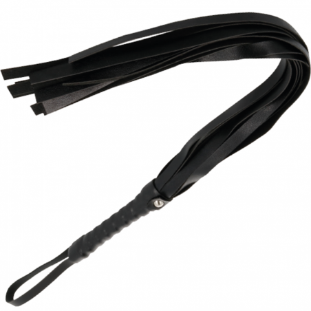 Black bondage whip 45cm 
