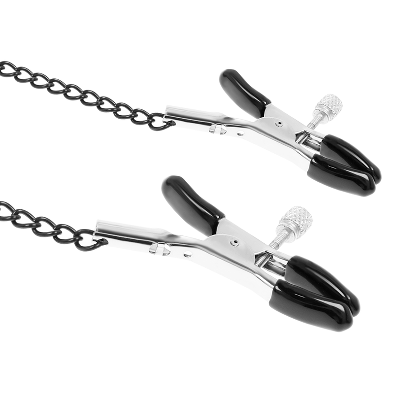 Bondage-kette mit nippelklemmen
BDSM-Halsbänder