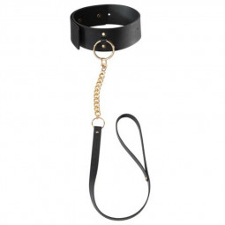 Bdsm accessory black bdsm collar with metal leather leash