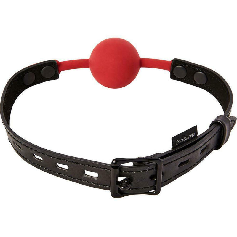 Accessoire bdsm bâillon-boule bdsm rouge avec trousAccessoires BDSMSPORTSHEETS
