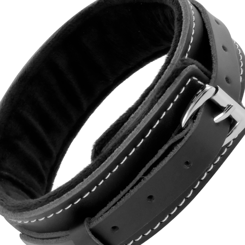 Bdsm accessory bdsm black fur leash and collar 
 
