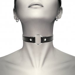Bdsm accessory leather bdsm necklace with ring