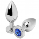 Accessoire bdsm plug anal diamond blue 5.71cm 