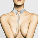 Bdsm accessory silver metallic desire necklace 
 