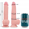 Harnais Rockarmy + Spitfire premium en silicone liquide réaliste 21cm Couleur:Nude Largeur:50 mm Longueur:210 mm Rayon:UNISEXE